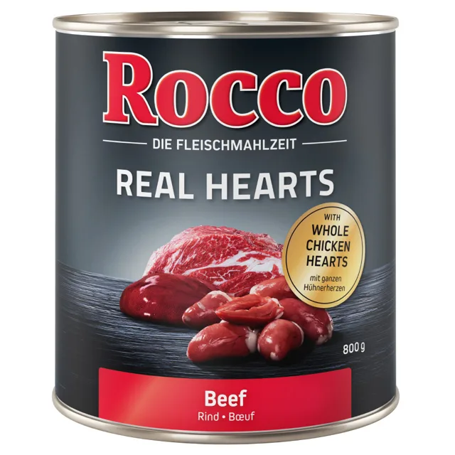 Rocco Real Hearts 6 x 800 g - kuřecí s celými kuřecími srdci