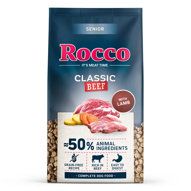 Rocco Senior Classic hovězí s jehněčím - 10 kg