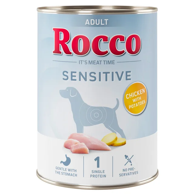 Rocco Sensitive 24 x 400 g nová receptura - 24 x 400 g: jehněčí a rýže