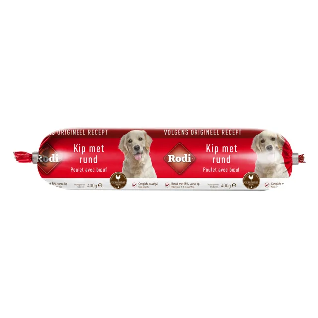Rodi kuřecí a hovězí klobása pro psy - 3 x 400 g