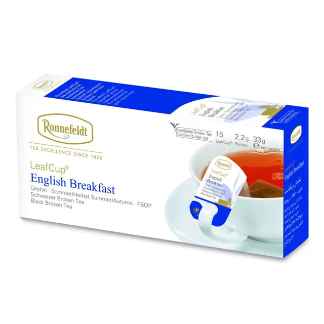 Ronnefeldt Leafcup English Breakfast černý čaj 15 ks