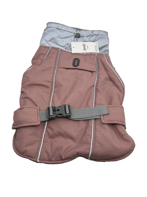 Rosa zimní bunda pro psa se širokým hrudníkem Barva: Růžová, Délka zad (cm): 38, Obvod hrudníku: 52 - 68 cm