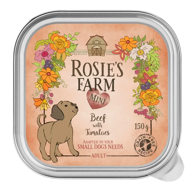Rosie's Farm Mini 6 ks (6 x 150 g) - hovězí s rajčaty