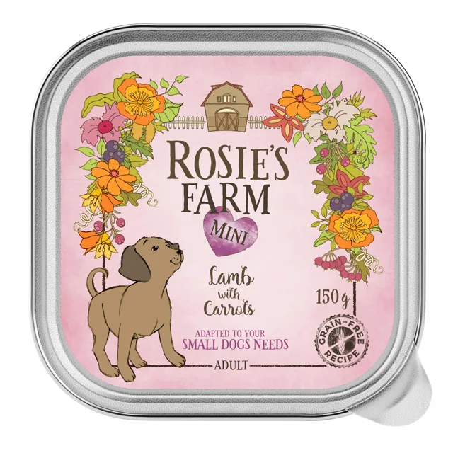 Rosie's Farm Mini 6 ks (6 x 150 g) - jehněčí s mrkví