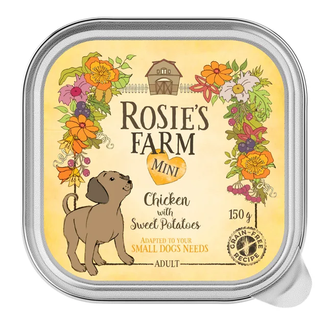 Rosie's Farm Mini 6 ks (6 x 150 g) - kuřecí s batáty
