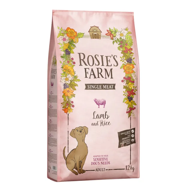 Rosie's Farm Single Meat Adult jehněčí s rýží - 1 kg