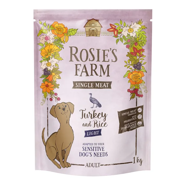 Rosie's Farm Single Meat Light krůtí s rýží - 1 kg