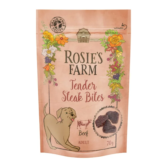 Rosie's Farm Snacks "Tender Steak Bites" hovězí - 70 g