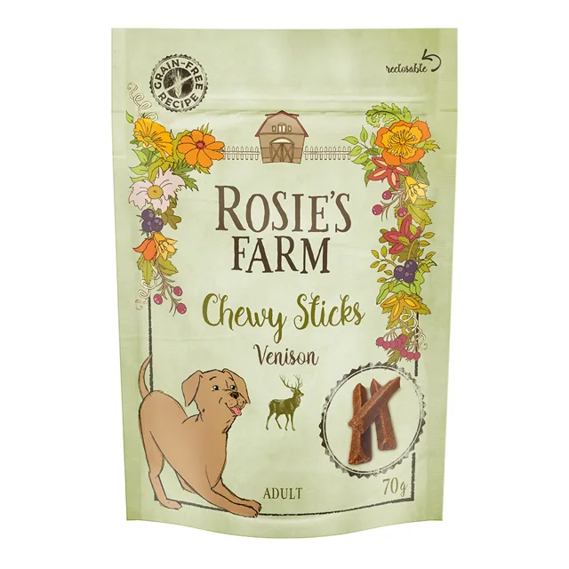 Rosie's Farm žvýkací pamlsky se zvěřinou - výhodné balení 5 x 70 g