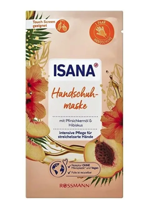 ROSSMANN ISANA Maska z broskvových pecek s rukavicí