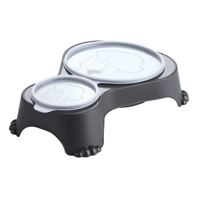 Rotho MyPet Duo Sally krmná miska  - antracit: 1000 ml + 280 ml