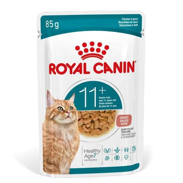 ROYAL CANIN Ageing 11+ Gravy 12x85 g kousky v omáčce pro starší kočky po 11. roce života