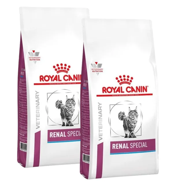 ROYAL CANIN Cat renal special 2x4 kg suché krmivo pro kočky určené pro použití při chronickém nebo akutním selhání ledvin