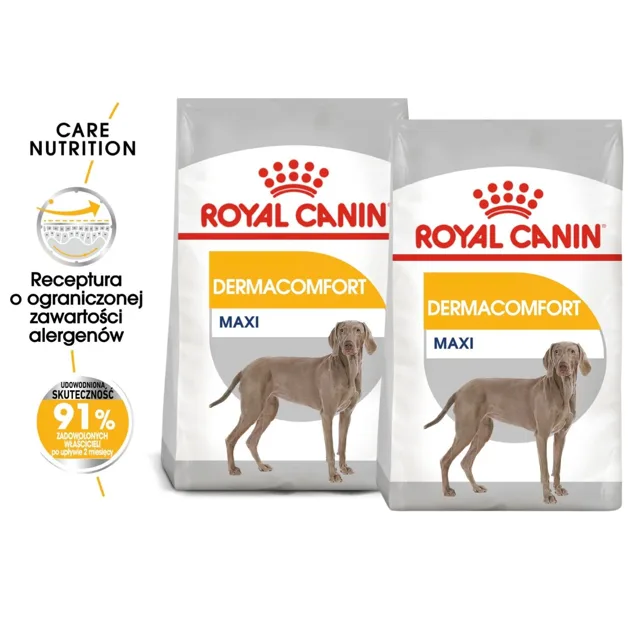 ROYAL CANIN CCN Maxi Dermacomfort 2x12 kg suché krmivo pro dospělé psy velkých plemen s citlivou kůží náchylnou k podráždění