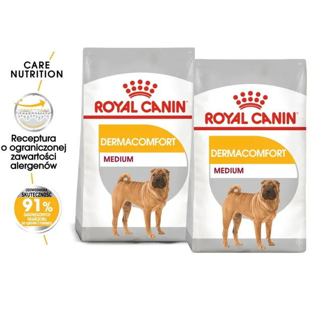 ROYAL CANIN CCN Medium Dermacomfort 2x12 kg suché krmivo pro dospělé psy středních plemen s citlivou kůží