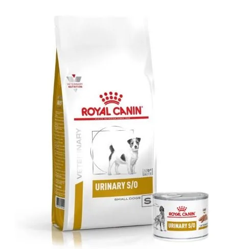 ROYAL CANIN Dog urinary S/O small 8 kg + konzervy Dog Urinary 12 x 200g