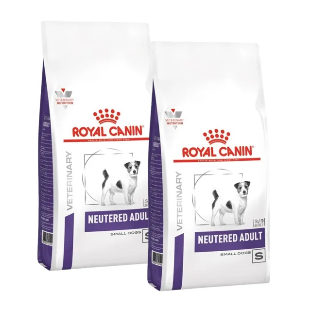 ROYAL CANIN Dog Veterinary Neutered Adult Small dog 2x8 kg pro dospělé psy malých plemen, po sterilizaci, se sklonem k nadváze a/nebo se zubními problémy.