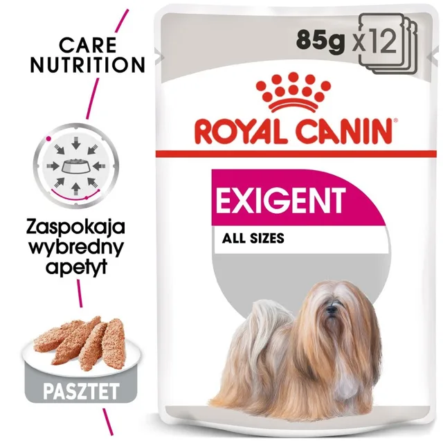ROYAL CANIN Exigent Dog Loaf 12 x 85g kapsička s paštikou pro mlsné malé psy