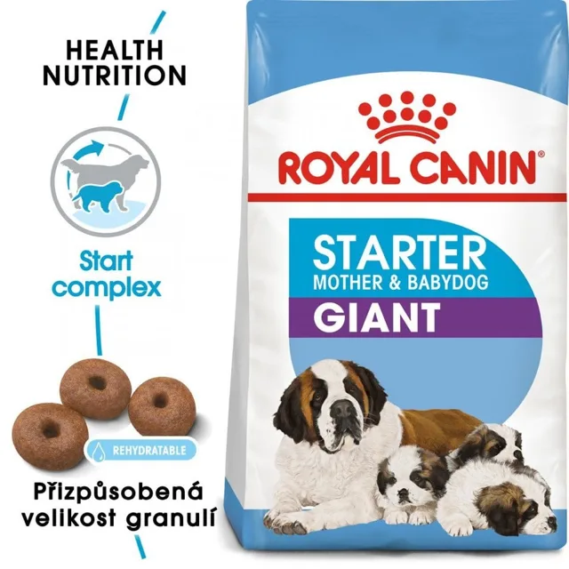 ROYAL CANIN Giant Starter Mother&amp;Babydog 15 kg granule pro březí nebo kojící feny a štěňata