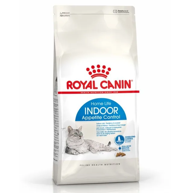 ROYAL CANIN Indoor Apetite Control 2x2 kg krmivo pro dospělé kočky, které žijí výhradně doma a vyžadují krmení