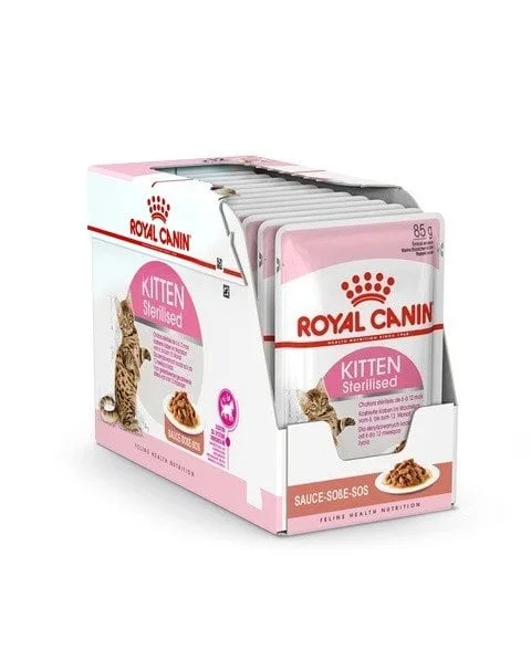 ROYAL CANIN Kitten Sterilised In Gravy 12 x 85g kapsička pro kastrované koťata