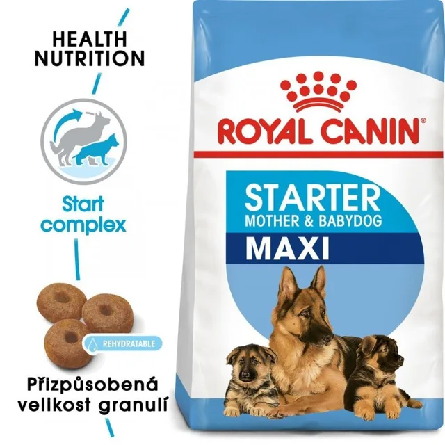 ROYAL CANIN Maxi Starter Mother&amp;Babydog 2 x 15 kg granule pro březí nebo kojící feny a štěňata