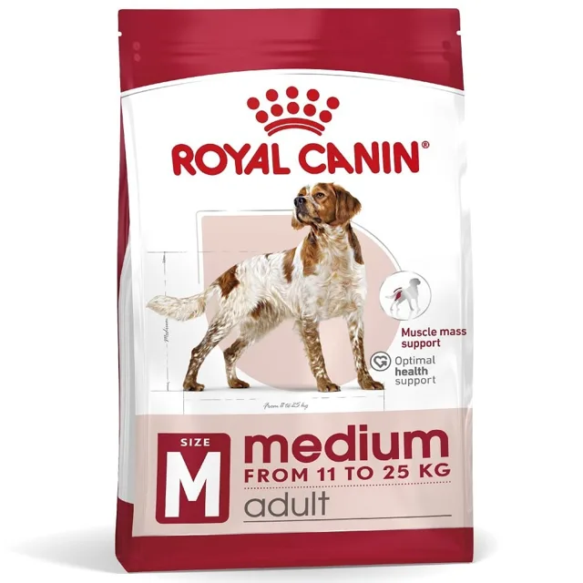 ROYAL CANIN Medium Adult 15kg granule pro dospělé psy středních plemen starší 12 měsíců