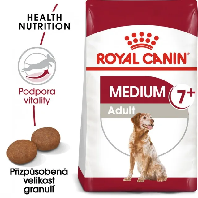 ROYAL CANIN Medium Adult 7+ granule pro stárnoucí psy středních plemen nad 7 let 15 kg