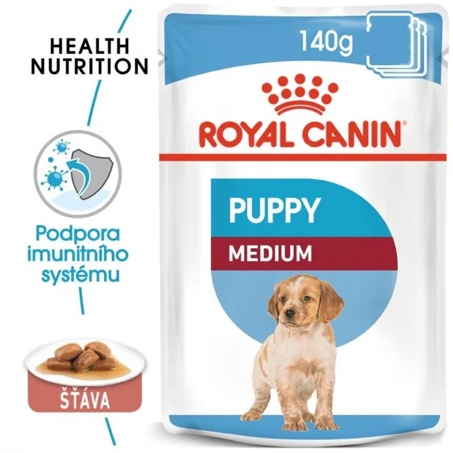 ROYAL CANIN Medium puppy 10x140 g kapsička pro střední štěňata