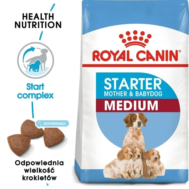 ROYAL CANIN Medium Starter Mother&amp;Babydog 15 kg granule pro březí nebo kojící feny a štěňata