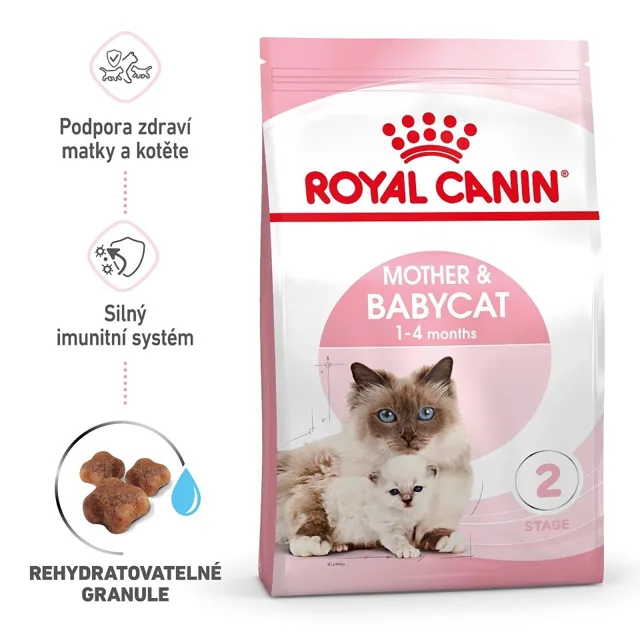 ROYAL CANIN Mother&amp;Babycat granule pro březí nebo kojící kočky a koťata  od 1 do 4 měsíců 2 kg