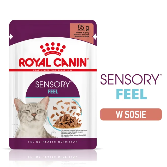 ROYAL CANIN Sensory Feel Gravy 48x 85 g kousky ve šťávě pro dospělé kočky stimulující vnímání