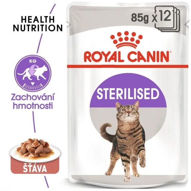 ROYAL CANIN Sterilised Gravy 85g  x 24 kapsičky ve šťávě pro kočky po sterilizaci