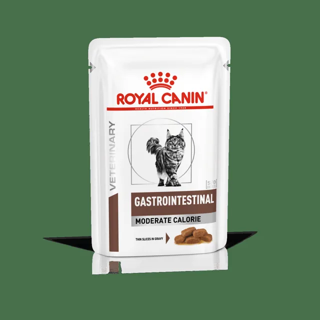 ROYAL CANIN Veterinary Diet Cat Gastrointestinal Moderate Calorie Pouch 12x85g