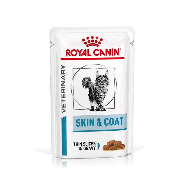 ROYAL CANIN Veterinary Health Nutrition Cat Skin &amp; Coat Pouch 12 x 85 g