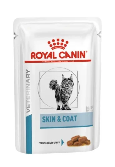 ROYAL CANIN Veterinary Health Nutrition Cat Skin &amp; Coat Pouch 24 x 85g