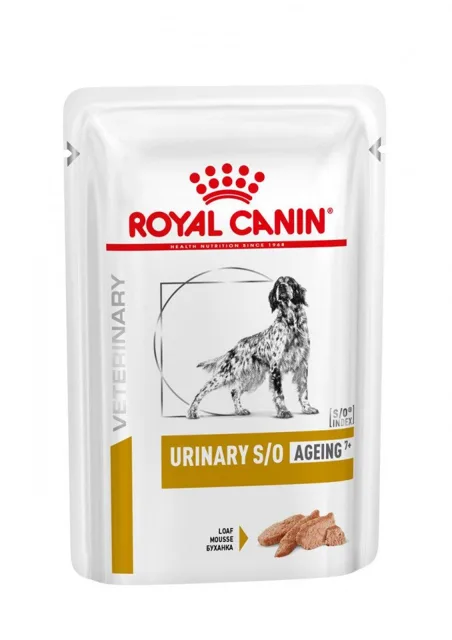 ROYAL CANIN Veterinary Health Nutrition Dog Urinary S/O Age Pouch Loaf 12x x 85 g
