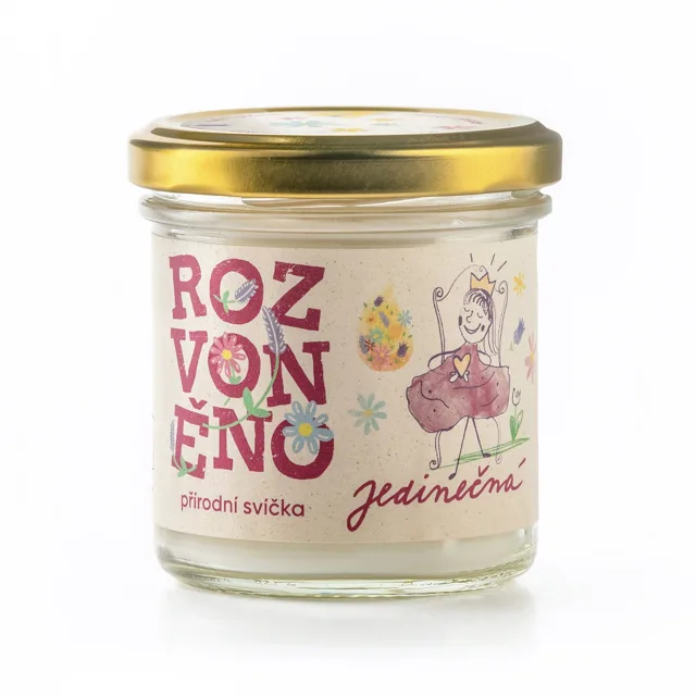 Rozvoněno Vonná svíčka - Jedinečná (130 ml)