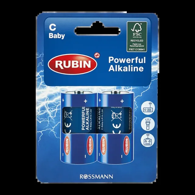 RUBIN Baterie LR14 1,5V 2 ks