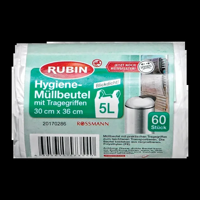 RUBIN Hygienické sáčky na odpad 5 l 60 ks