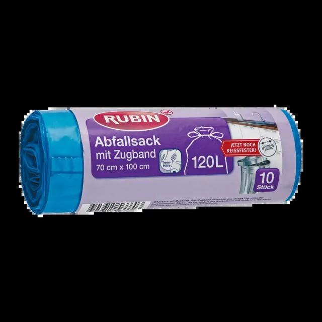 RUBIN Odpadkové pytle zatahovací 120 l 10 ks