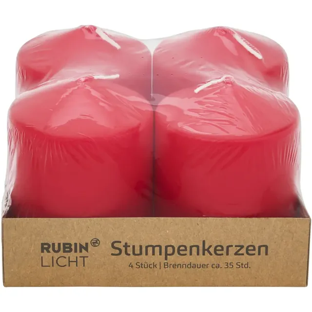 RUBIN Svíčky 90/70 Červené 4 ks 4 ks
