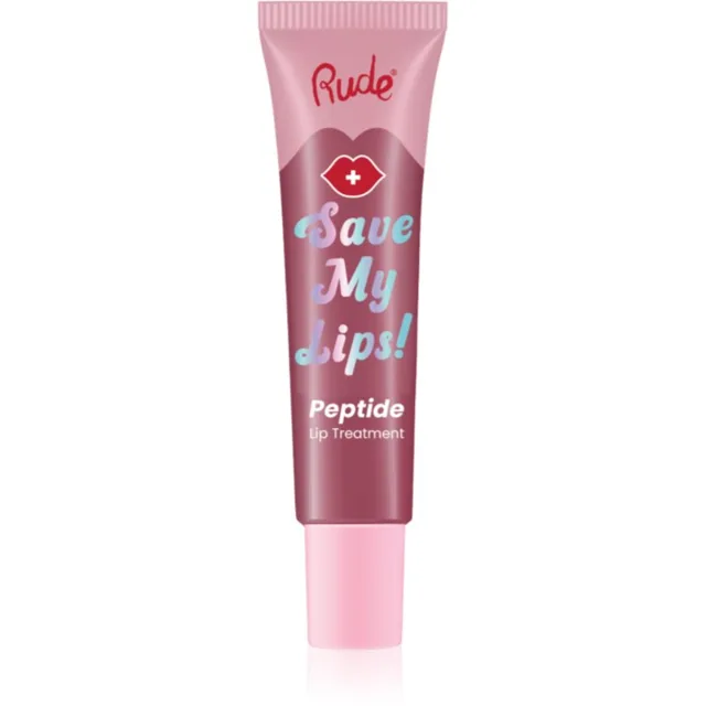 Rude Cosmetics Save My Lips vyživující a hydratační balzám na rty s peptidy odstín Lychee 15 ml
