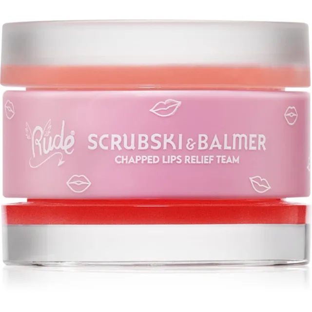 Rude Cosmetics Scrubski & Balmer balzám a peeling na rty odstín Grapefruit 7.5 g
