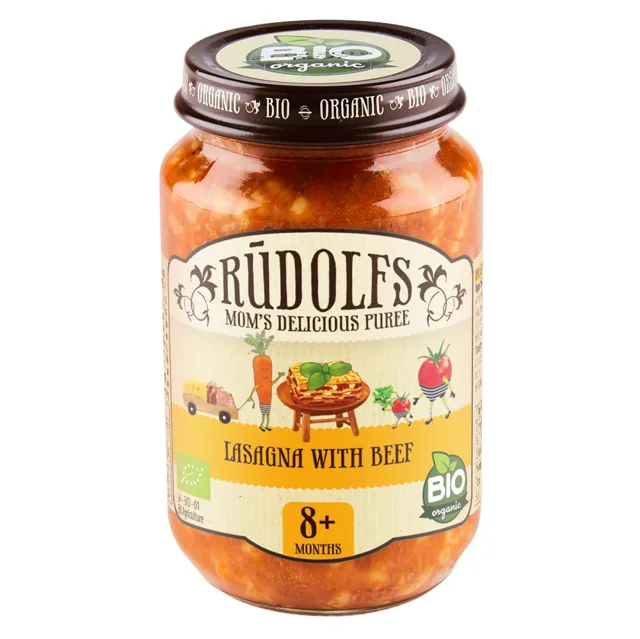 RUDOLFS Bio lasagne s hovězím masem 8m+ 190 g