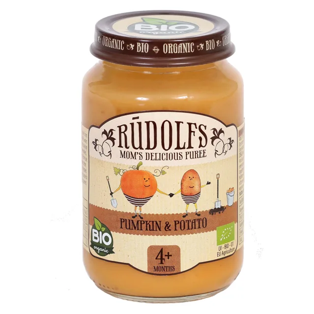 RUDOLFS Bio příkrm dýně a brambory 4m+ 190 g