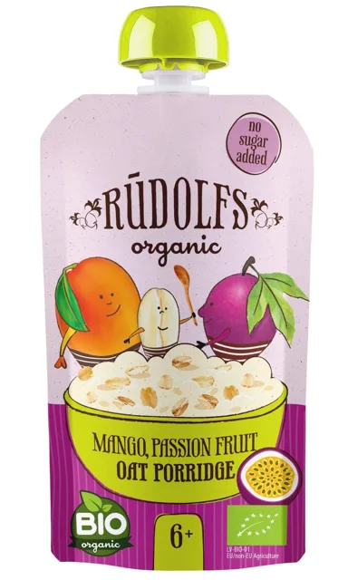 Rudolfs Mango, celozrnná ovesná kaše BIO kapsička 110 g