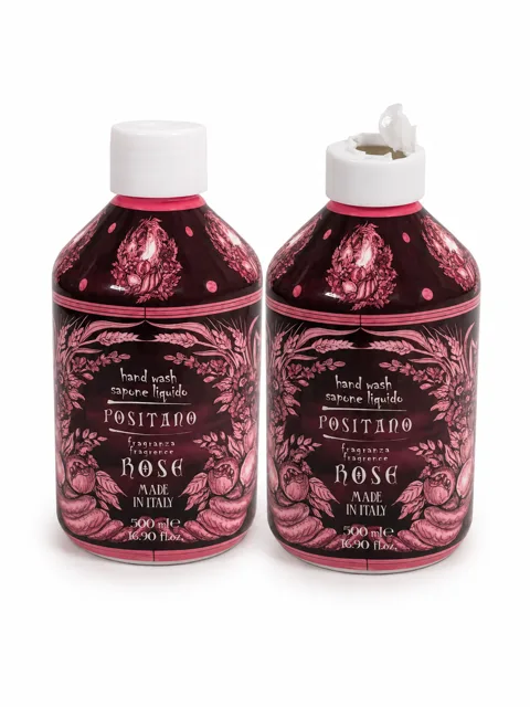 RUDY PROFUMI SRL Positano Rose Hand Wash – luxusní tekuté mýdlo na ruce, 500 ml (poškozený aplikátor)