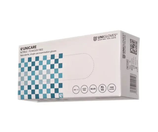 Rukavice nitrilové bezpudrové Unicare XL 100ks