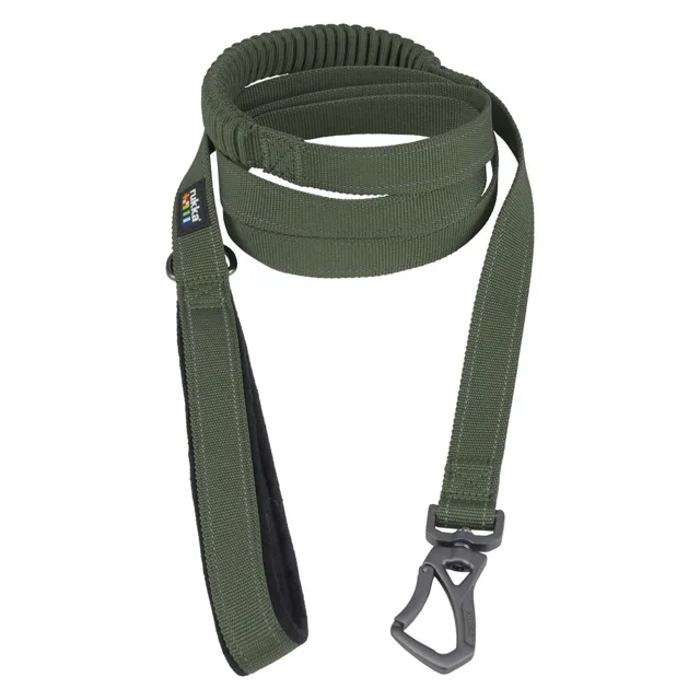 Rukka® Bliss x vodítko pro psy tlumící nárazy, olivové - velikost L: délka 200 cm, šířka 25 mm
